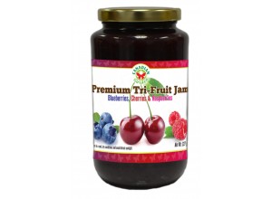 Premium Tri-Fruit Jam: Raspberry, Strawberry & Blackberry 500ml
